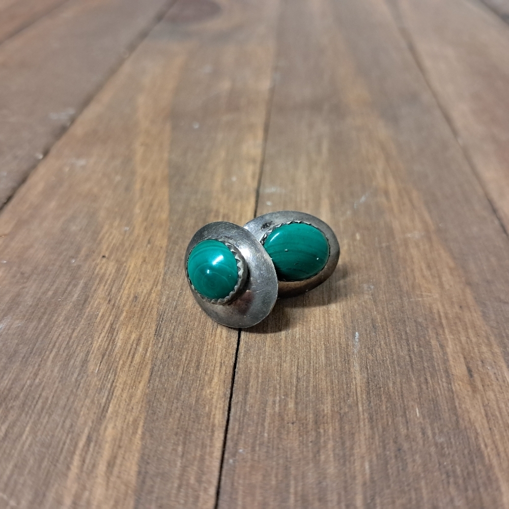 Vintage 925 Sterling Silver Native American Turquoise Earrings